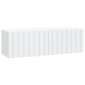vidaXL Meuble TV mural Blanc 98 x 31 x 30 cm Bois d'ingénierie