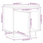 vidaXL Table de chevet Blanc 40x30x40 cm Bois de pin solide