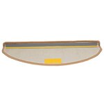vidaXL Tapis d'escalier 10 pièces 65 x 21 x 4 cm Beige Demi-rond Grand