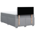 vidaXL Sommier à lattes de lit avec matelas Gris clair 120x200cm Tissu