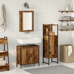 vidaXL Ensemble de meubles de salle de bain en 3 pièces Bois ancien Bois reconstitué