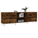 vidaXL Meuble TV chêne fumé 150x30x50 cm bois d'ingénierie