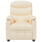 vidaXL Fauteuil inclinable électrique Crème Tissu