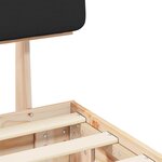 vidaXL Cadre de lit avec tête de lit rembourrée Noir 120 x 200 cm