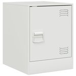 vidaXL Tables de chevet 2 Pièces blanc 34 5x39x44 cm acier