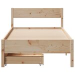 vidaXL Cadre de lit sans matelas 90x190 cm bois de pin massif
