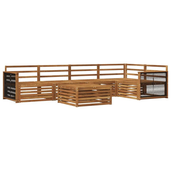 vidaXL Ensemble de canapés d'extérieur 6 Pièces Naturel