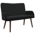 vidaXL Sofa 2 places Noir 115 x 61 x 87 cm Velours