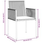 vidaXL Ensemble de salle à manger pour jardin 7 Pièces Noir Poly rotin