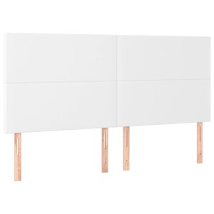 vidaXL Têtes de lit 4 Pièces Blanc 90x5x78/88 cm Similicuir