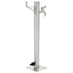 vidaXL Colonne à eau de jardin ronde Acier inoxydable 65 cm