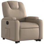 vidaXL Fauteuil inclinable électrique cappuccino similicuir