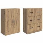 vidaXL Ensemble de Meubles 2 Pièces Chêne artisanal 66 x 34 5 x 87 cm