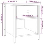 vidaXL Tables de chevet 2 Pièces noir 40x42x50 cm bois d’ingénierie
