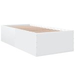 vidaXL Cadre de lit blanc 75x190 cm bois d'ingénierie