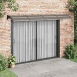 vidaXL Auvent de porte Noir et transparent 350x75 cm Polycarbonate