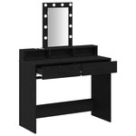 vidaXL Table de Toilette Noir 100 x 41 x 140 cm Bois d'ingénierie