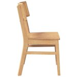 vidaXL Chaises à manger 2 Pièces bois massif caoutchouc