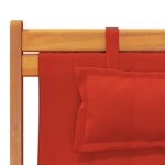 vidaXL Chaises de plage pliables lot de 2 rouge tissu