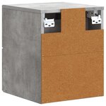 vidaXL Cabinet de chevet mural 2 Pièces Gris béton 33 x 34 5 x 40 cm