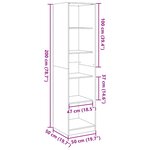 vidaXL Garde-robe vieux bois 50x50x200 cm bois d'ingénierie