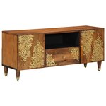 vidaXL Meuble TV 105x33x46 cm en bois de manguier massif