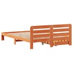 vidaXL Cadre de lit sans matelas cire marron 150x200cm bois pin massif