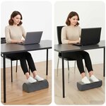 vidaXL Coussin de repose-pieds Uni Gris 42 x 18 x 13 cm