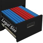 vidaXL Classeur Noir 46x62x72 5 cm Acier