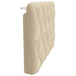 vidaXL Coussin de tête de lit crème 100 cm tissu