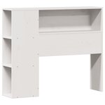 vidaXL Lit bibliothèque sans matelas blanc 90x190cm bois de pin massif