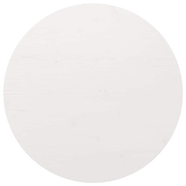 vidaXL Dessus de table Blanc Ø90x2 5 cm Bois de pin massif
