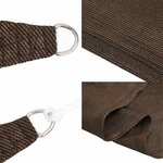 vidaXL Voile d'ombrage 160 g/m² trapèze marron 4/5x4 m PEHD