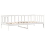 vidaXL Lit de jour et tiroirs sans matelas blanc 80x200 cm bois massif