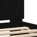 vidaXL Cadre de lit avec LED Chêne noir 100 x 200 cm Bois d'ingénierie