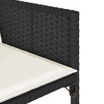 vidaXL Ensemble à manger de jardin 17 Pièces coussins noir résine tressée