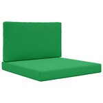 vidaXL Coussin de canapé d'extérieur 2 Pièces Vert Polyester