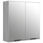 vidaXL Ensemble d'armoires de salle de bain 4 Pièces sonoma gris