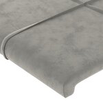vidaXL Cadre de lit avec tête de lit Gris clair 160x200 cm Velours
