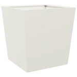 vidaXL Jardinières 2 Pièces blanc 50x50x50 cm acier
