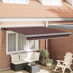 vidaXL Auvent manuel rétractable marron 300x250 cm