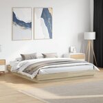 vidaXL Cadre de lit sans matelas chêne sonoma 200x200 cm