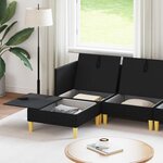 vidaXL Canapé modulaire avec rangement 5 Pièces Noir Tissu