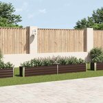 vidaXL Lit surélevé de jardin Acier galvanisé 320x40x45 cm Marron