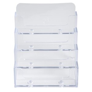 Distributeur De Cartes De Visite 4 Cases - Cristal - X 4 - Exacompta