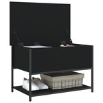 vidaXL Banc de rangement noir 70x42 5x47 cm bois d'ingénierie