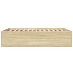 vidaXL Cadre de lit sans matelas chêne sonoma 120x190 cm