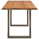 vidaXL Table à manger et bord naturel bois massif chêne rectangulaire