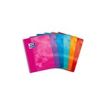 Cahier spirale 17 x 22 cm 100 pages 90 g petits carreaux 5 x 5 Couleurs Aléatoires OXFORD