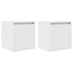 vidaXL Tables de chevet murales 2 Pièces blanc 38x34x40 cm